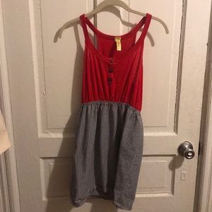 Francesca’s red white and blue dress